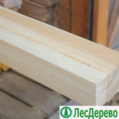 Строганный брусок из сосны 40x50x3000 мм Строганный брусок из сосны 40x50x3000 мм