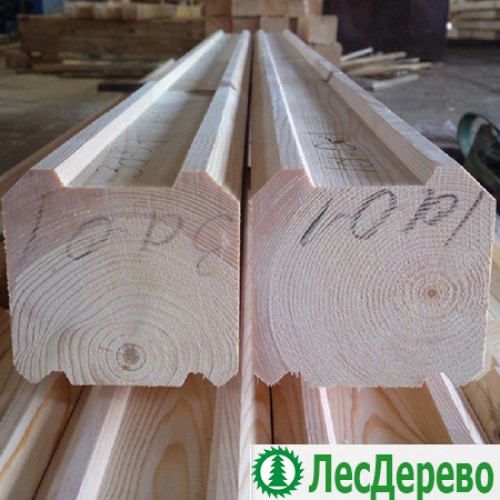 Профилированный брус из сосны 100x100x6000 мм