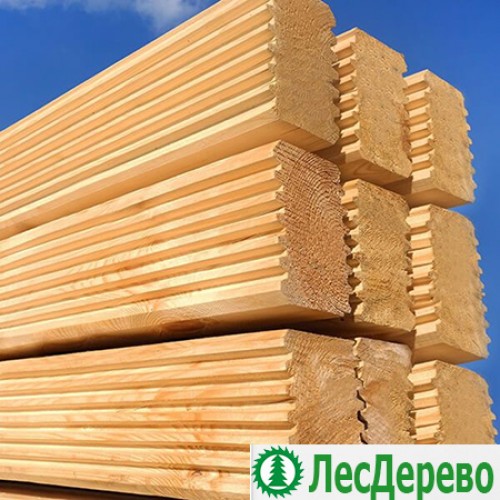 Профилированный брус из сосны 100x200x6000 мм Профилированный брус из сосны 100x200x6000 мм