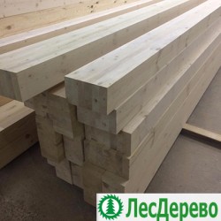 Клееный брус из лиственницы класс А 100x200x6000 мм Клееный брус из лиственницы класс А 100x200x6000 мм