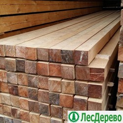Обрезной брус из лиственницы 100x100x6000 мм Обрезной брус из лиственницы 100x100x6000 мм