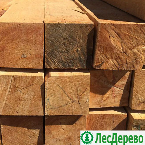 Обрезной брус из лиственницы 200x200x6000 мм Обрезной брус из лиственницы 200x200x6000 мм