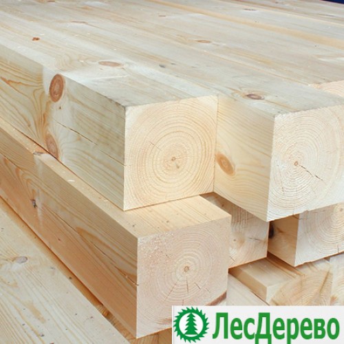 Строганный брус из сосны 100x100x6000 мм Строганный брус из сосны 100x100x6000 мм