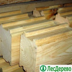 Профилированный брус из лиственницы 100x200x6000 мм Профилированный брус из лиственницы 100x200x6000 мм