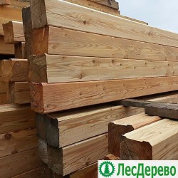 Профилированный брус из лиственницы 150x150x6000 мм Профилированный брус из лиственницы 150x150x6000 мм