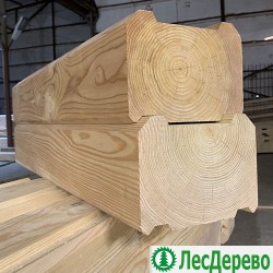 Профилированный брус из лиственницы 150x200x6000 мм Профилированный брус из лиственницы 150x200x6000 мм